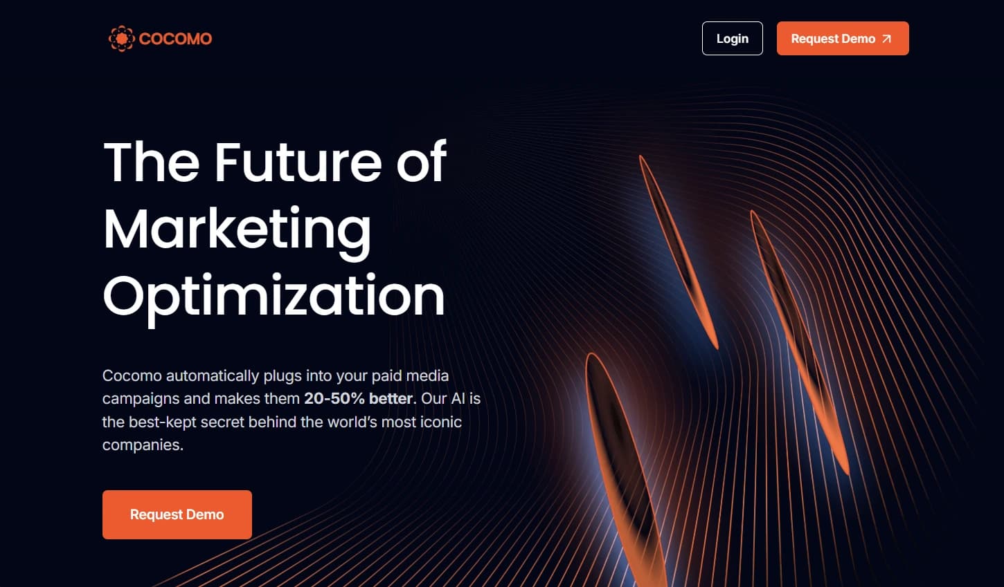 Screenshot of Cocomo – Landing Page